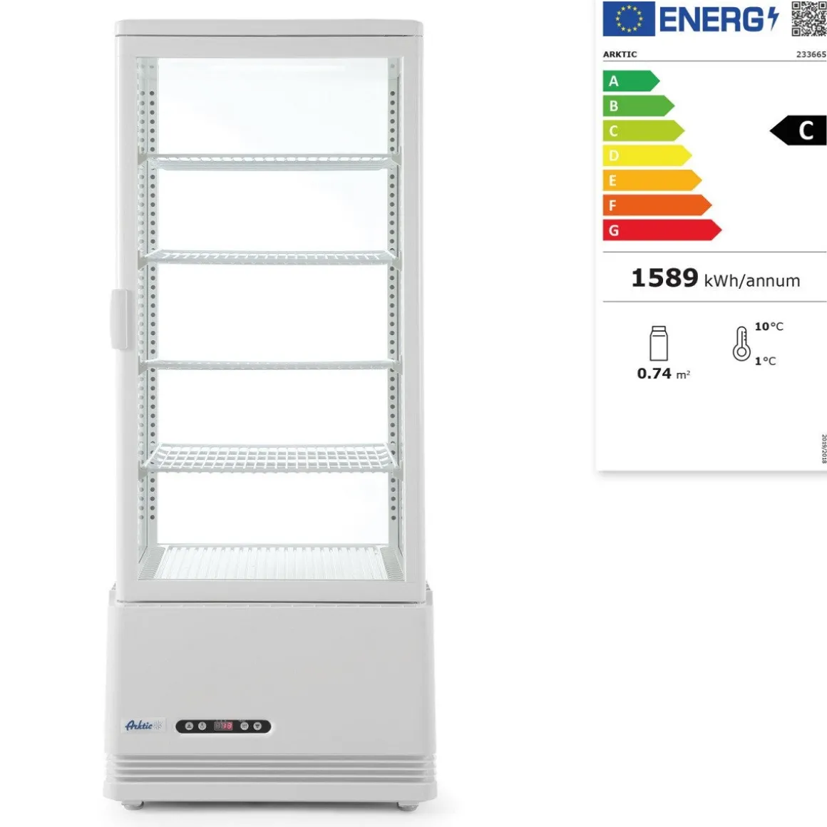 Arktic Koelvitrinekast Wit 98 Liter