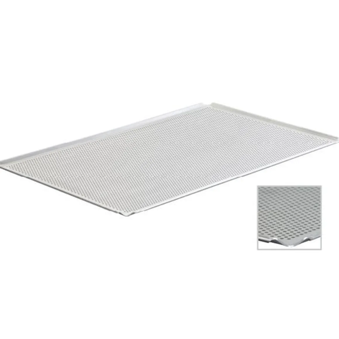 Bakplaat Aluminium Geperforeerd 60x40cm (open hoeken 45°)