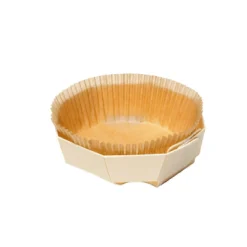 Bakvorm Hout Achthoek 11x3,5cm + Bakpapier (per stuk)