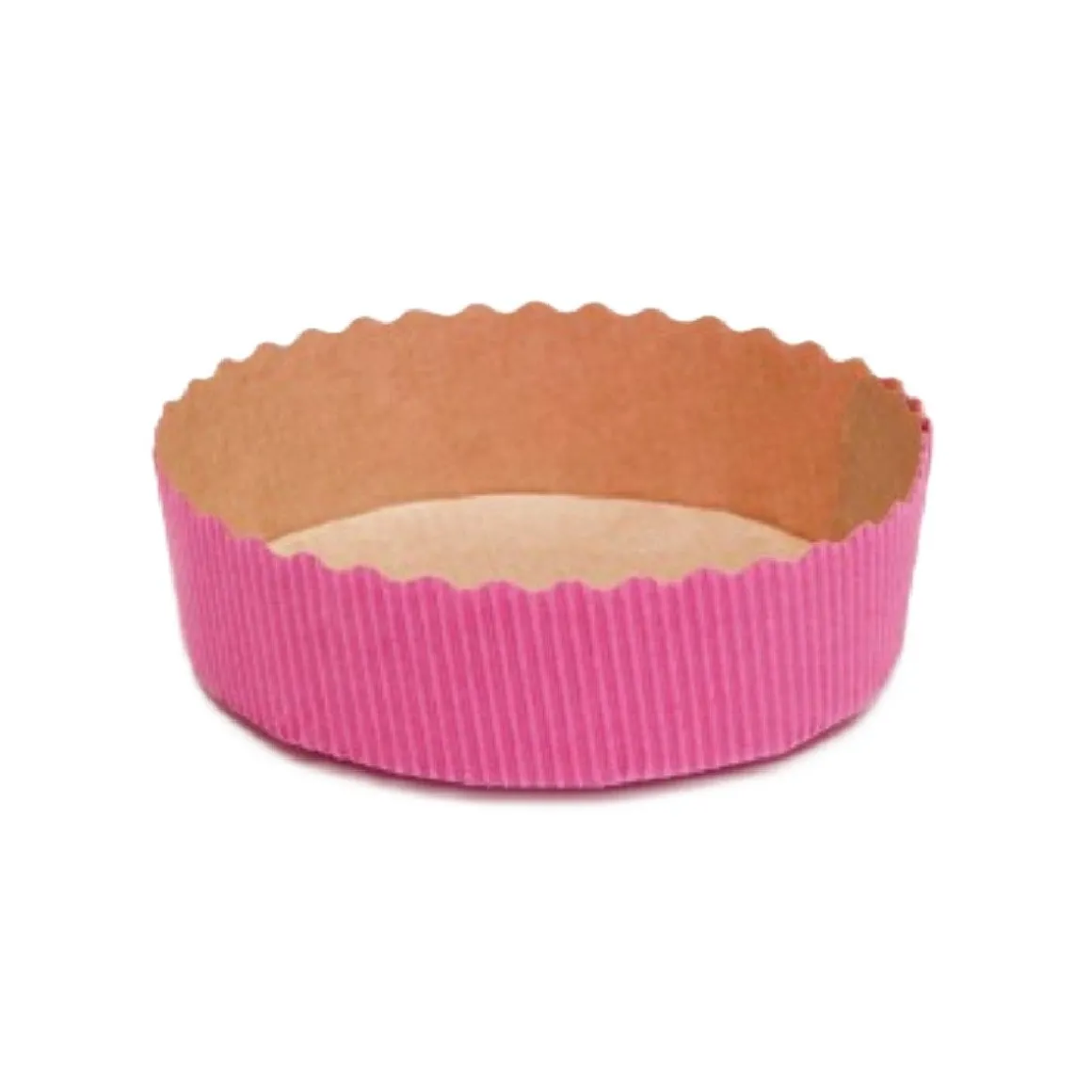 Bakvorm Karton Rond Ø10x3cm Roze (per stuk)