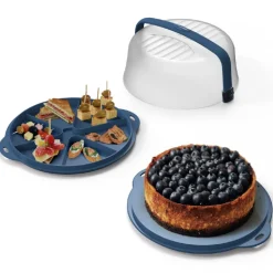 Biesse Transportdoos Taart Blauw Ø30x10cm