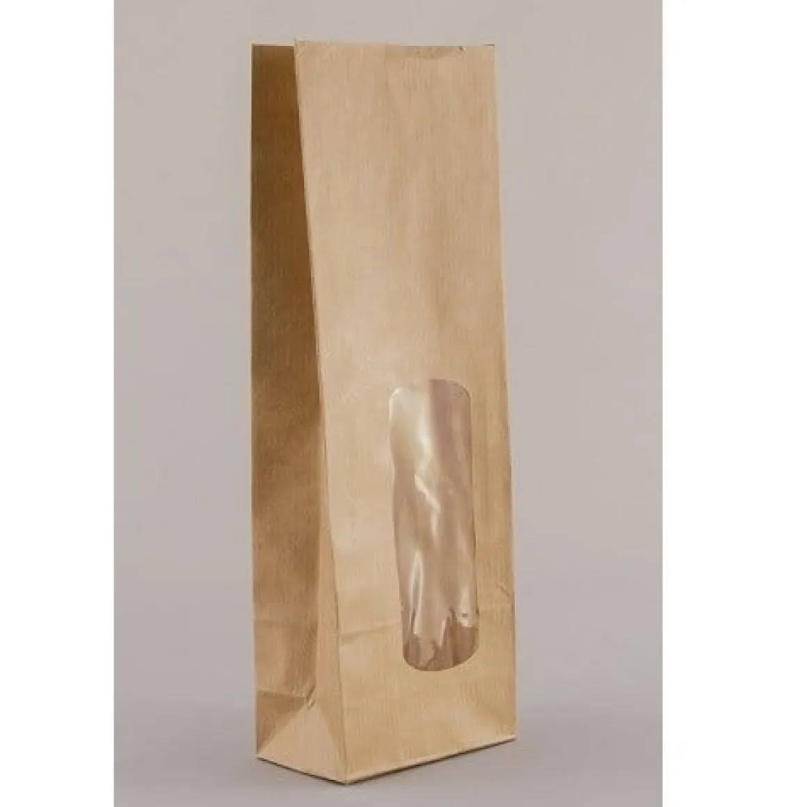 Blokbodemzak Papier Kraft 70 + 40 x 200mm 50st.