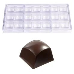 Bonbonvorm Chocolate World Ronde Kubus (21x) 27x19mm**