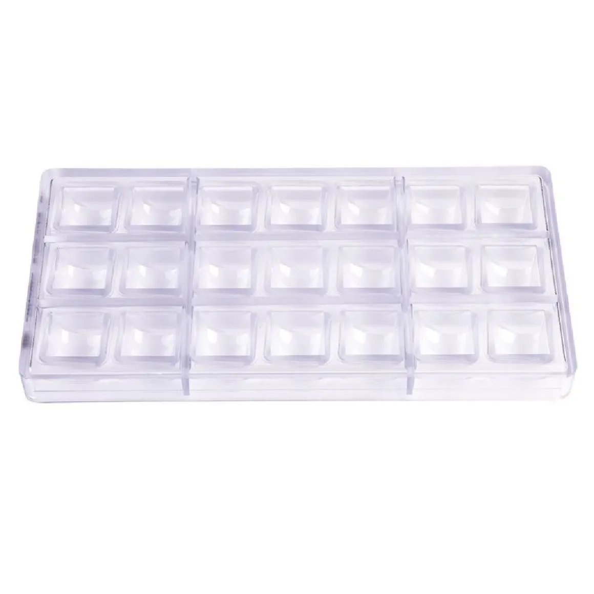 Bonbonvorm Chocolate World Ronde Kubus (21x) 27x19mm**