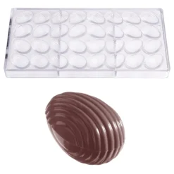 Bonbonvorm Chocolate World Gestreept Ei (32x) 32x22x11mm