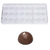 Bonbonvorm Chocolate World Halve Bol Facet (24x) Ø30x15mm