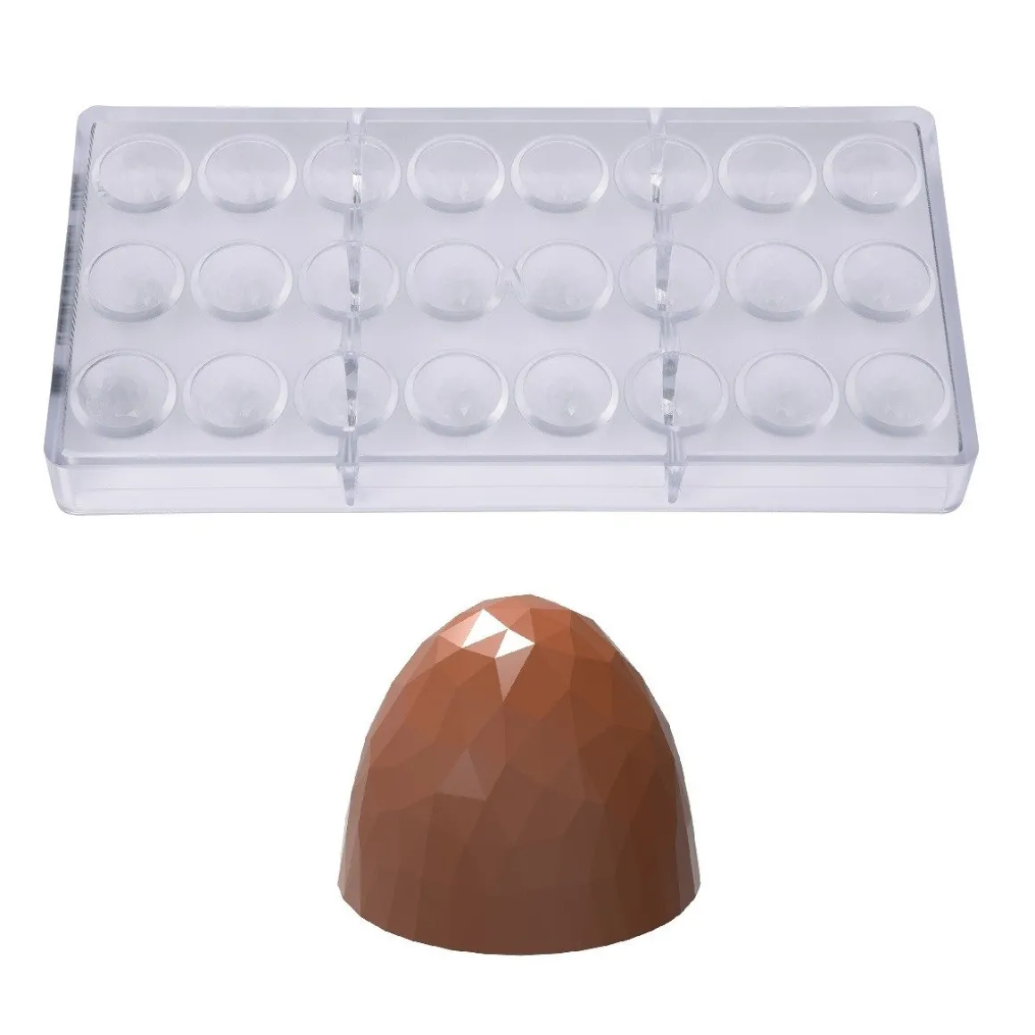 Bonbonvorm Chocolate World Kogel Facet (24x) 26x22mm