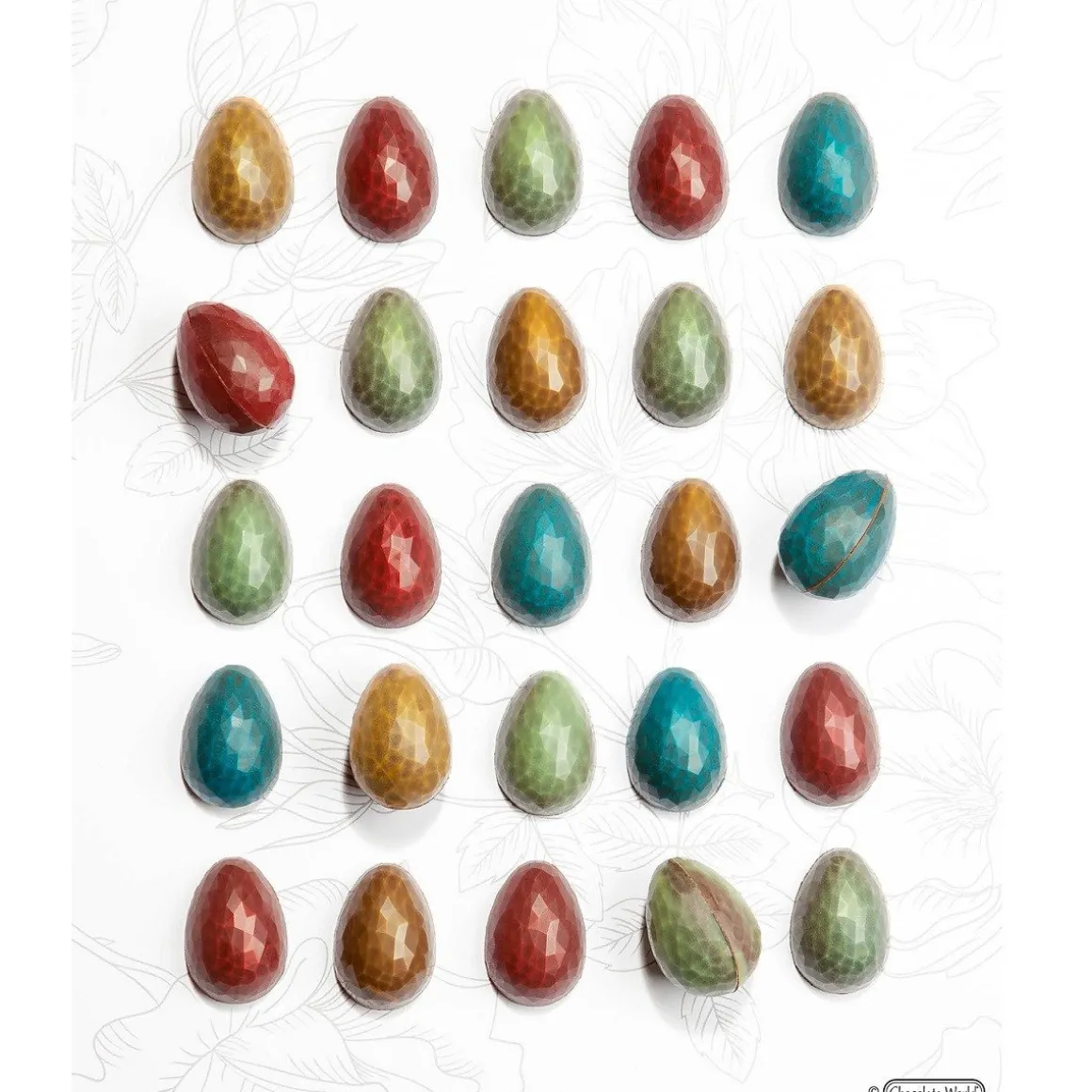 Bonbonvorm Chocolate World Eitje Kristal (24x) 33x23x11mm