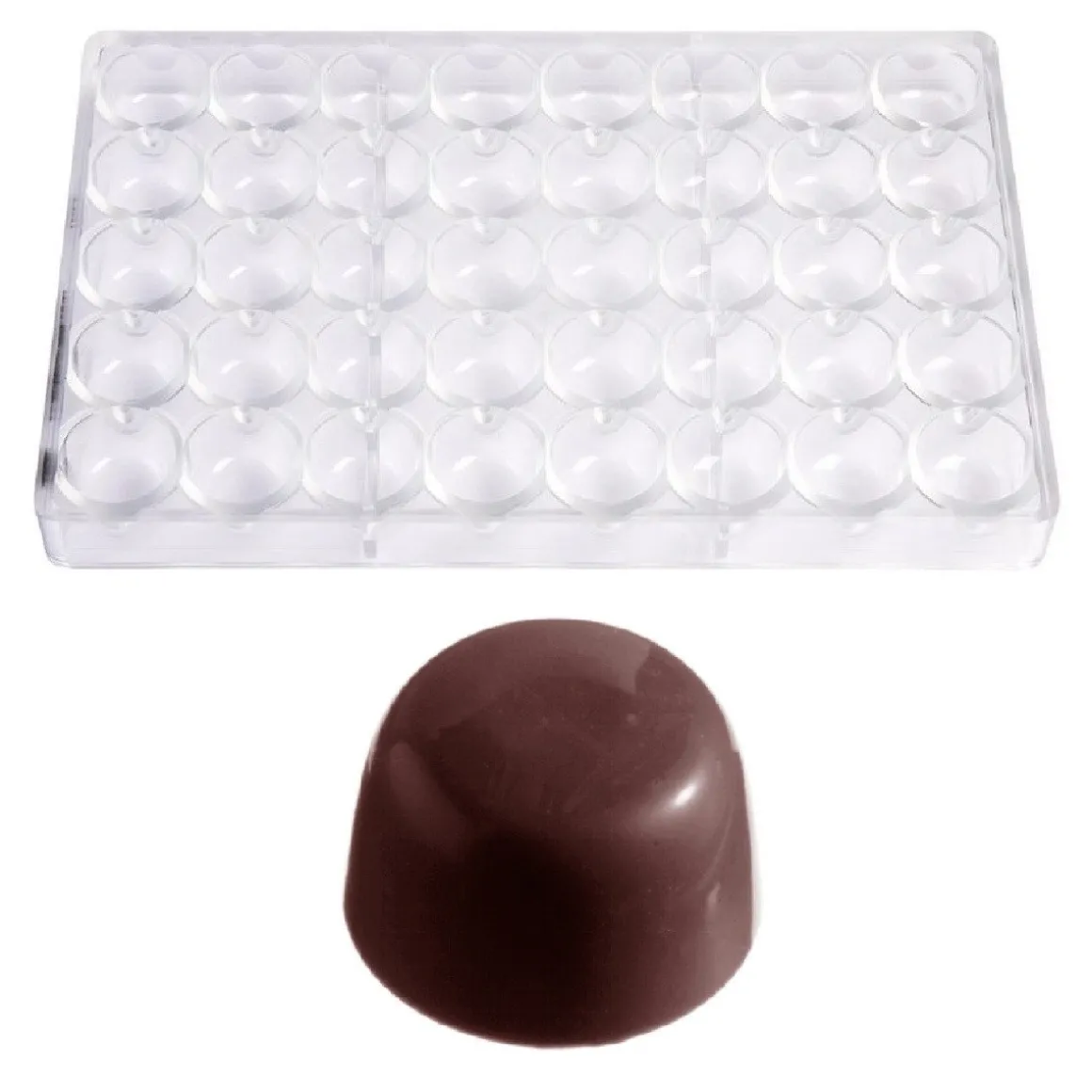 Bonbonvorm Chocolate World Platte Kegel (40x) 30x19mm
