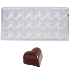Bonbonvorm Chocolate World Hartje Bol (21x) 30x36x19 mm