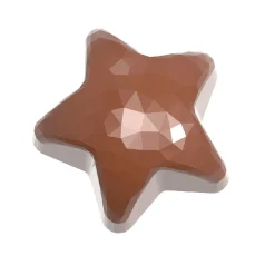 Bonbonvorm Chocolate World Ster Facet (21x) 35,5x17mm