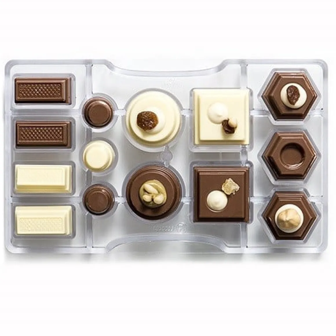 Bonbonvorm Geometrische vormen (14x) 25-30 mm