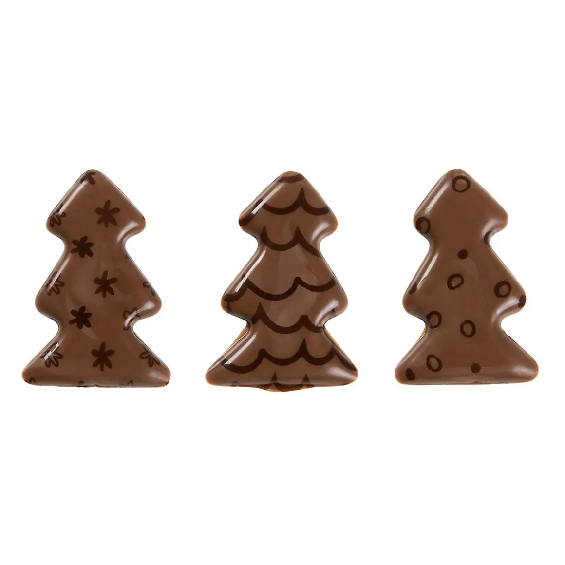 BrandNewCake Chocoladedecoratie Kerstbomen 96st