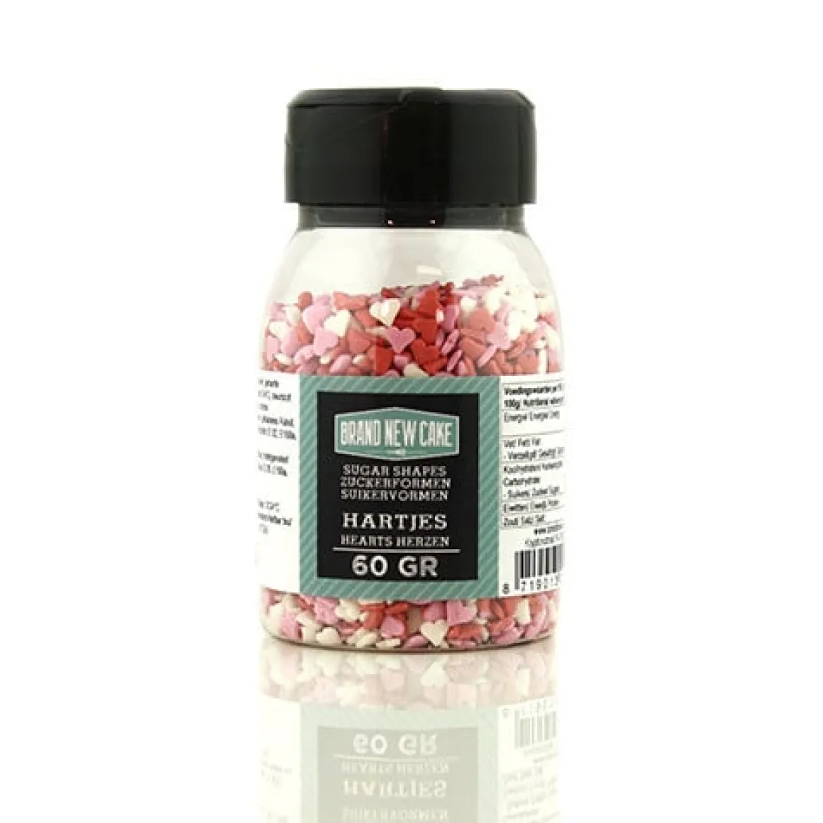 BrandNewCake Confetti Hartjes mix 60gr.