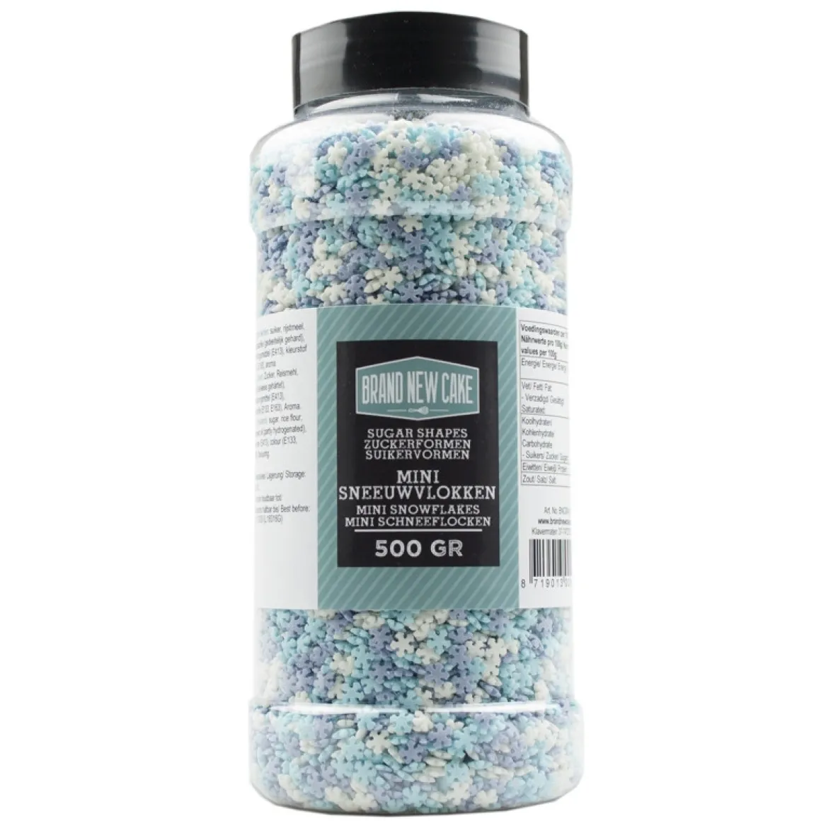 BrandNewCake Confetti Mini Sneeuwvlokken 3 Kleuren 500gr.