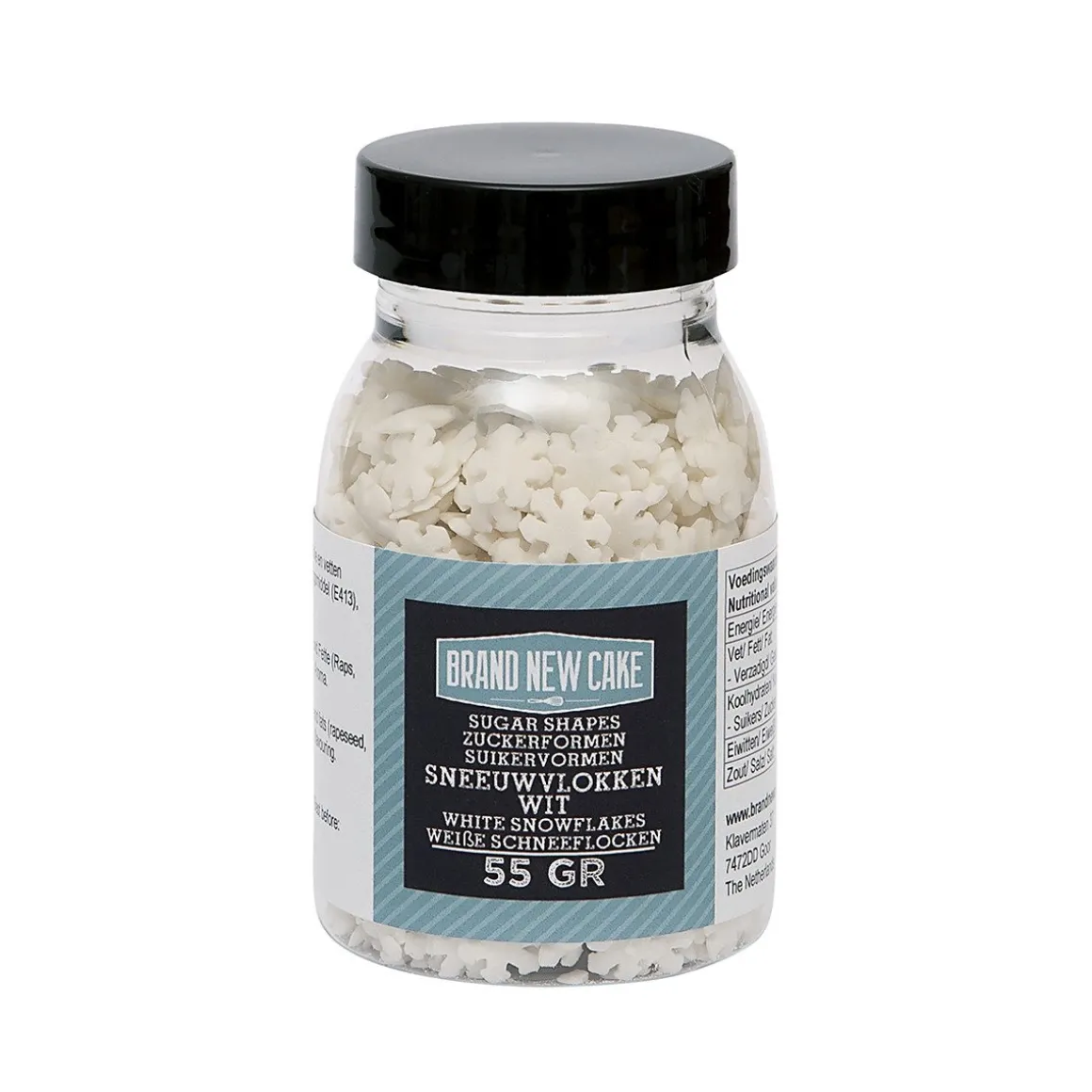 BrandNewCake Confetti Sneeuwvlokken Wit 55gr.