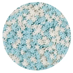 BrandNewCake Confetti Sneeuwvlokken Blauw/Wit 50gr.