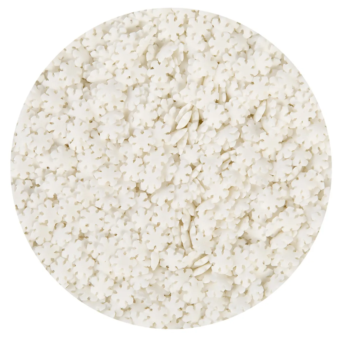 BrandNewCake Confetti Sneeuwvlokken Wit 500gr.