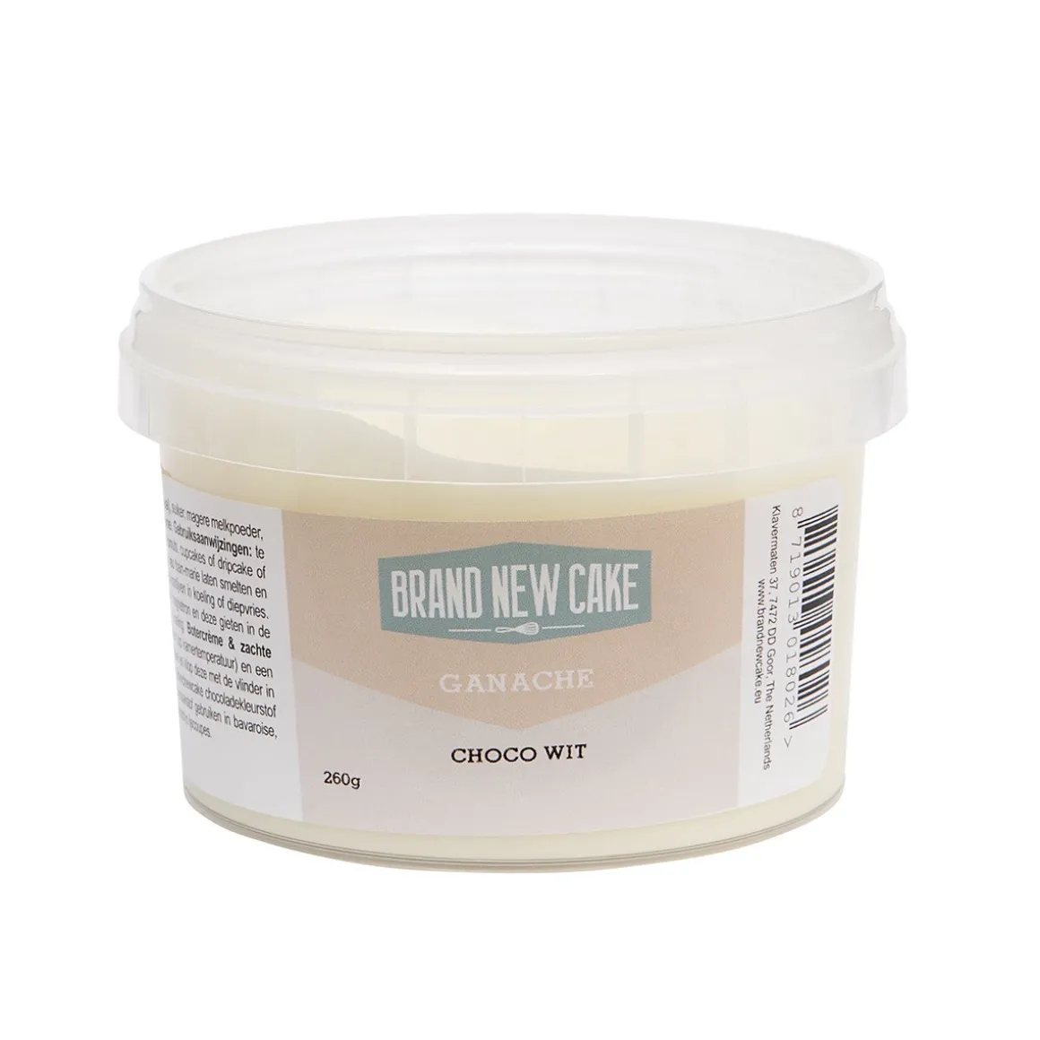 BrandNewCake Ganache Choco Wit 260g