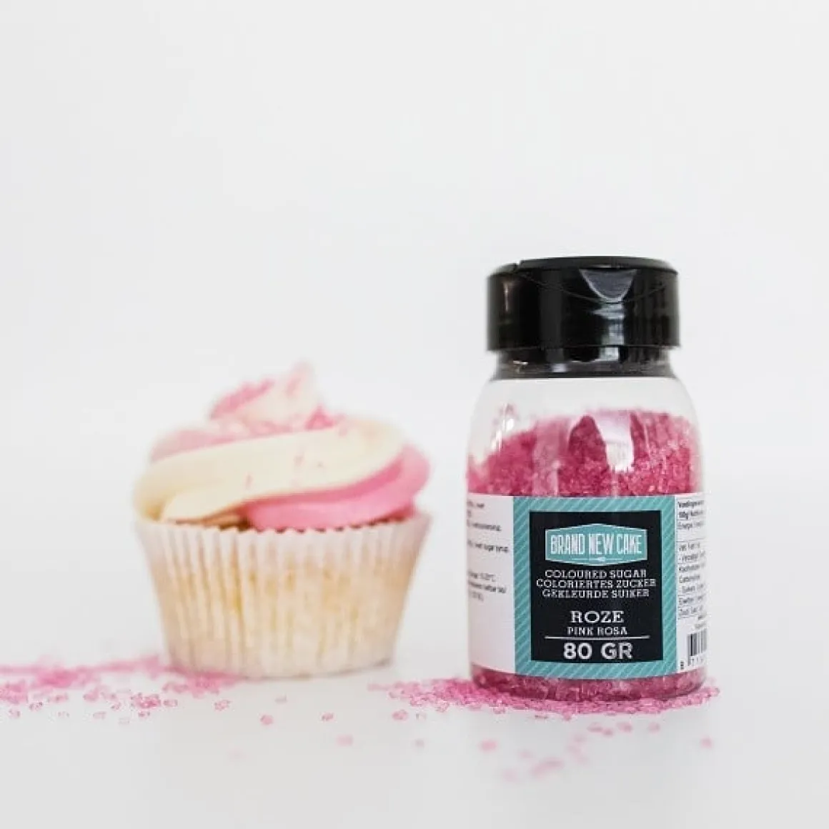 BrandNewCake Gekleurde Suiker Roze 80gr.
