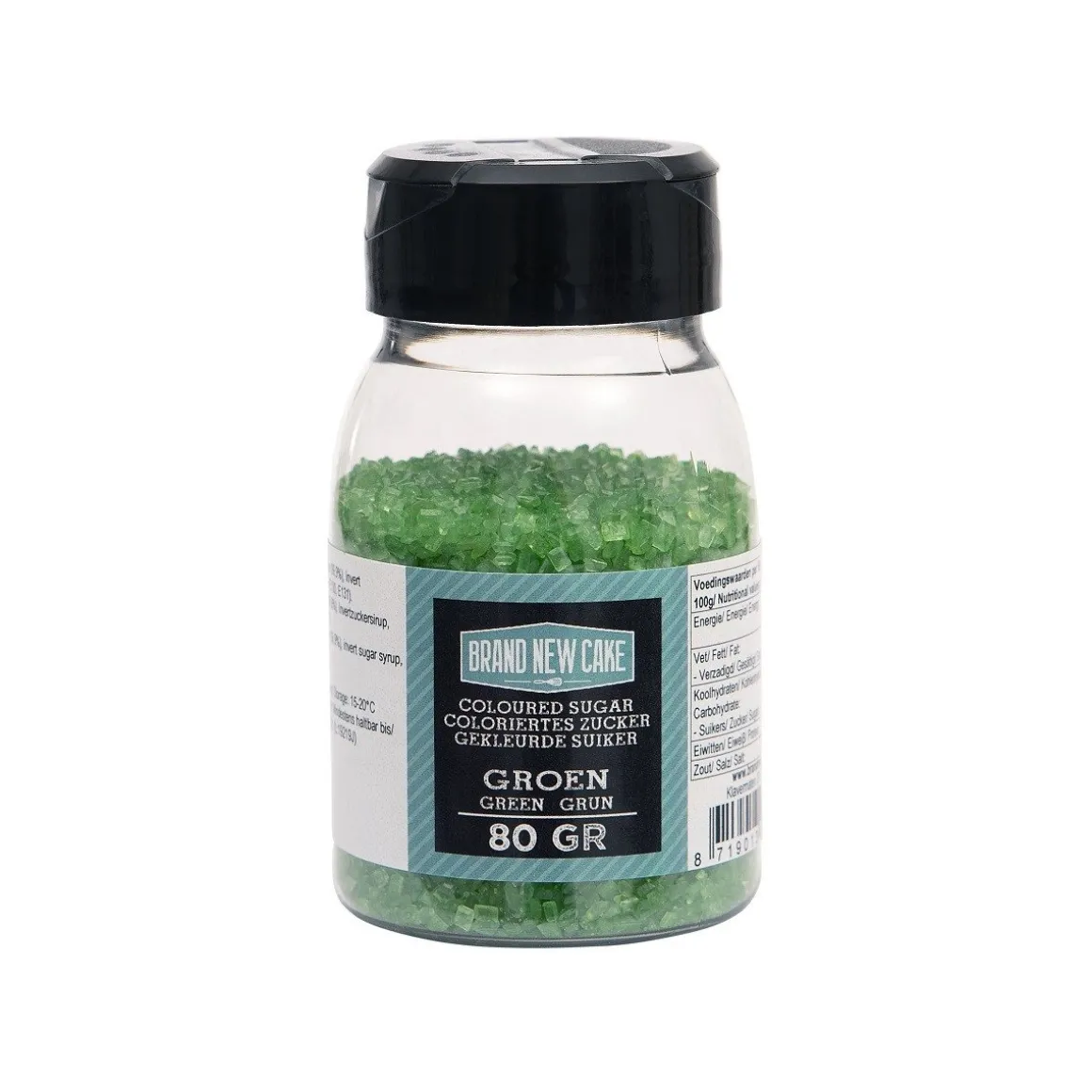 BrandNewCake Gekleurde Suiker Groen 80gr.