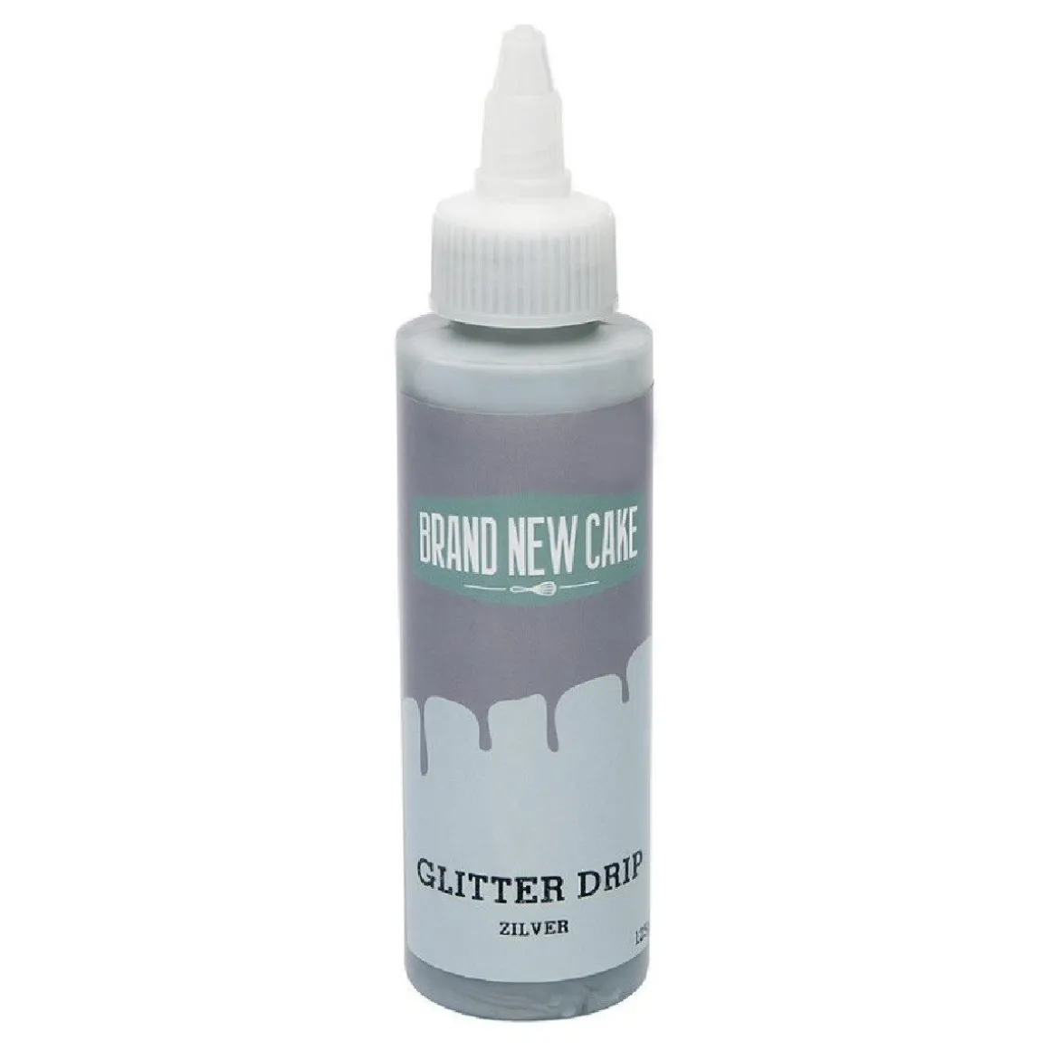 BrandNewCake Glitter Drip Zilver 125g