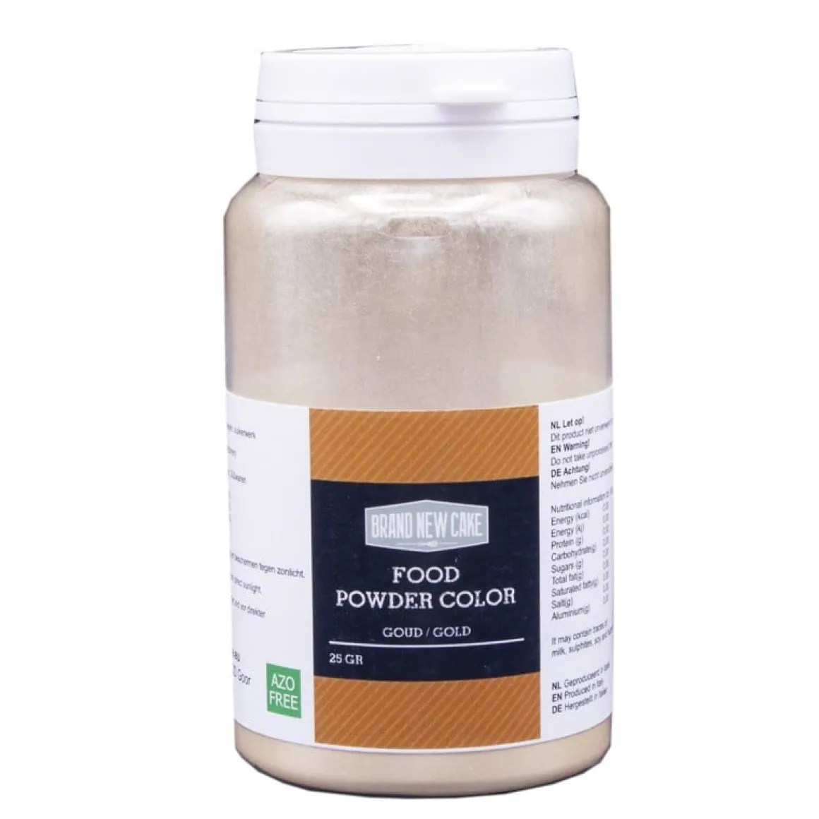 BrandNewCake Kleurpoeder Goud 25g (vette massa)