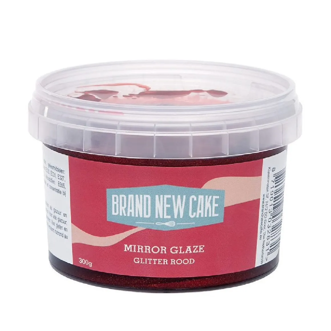 BrandNewCake Mirror Glaze Glitter Rood 300g