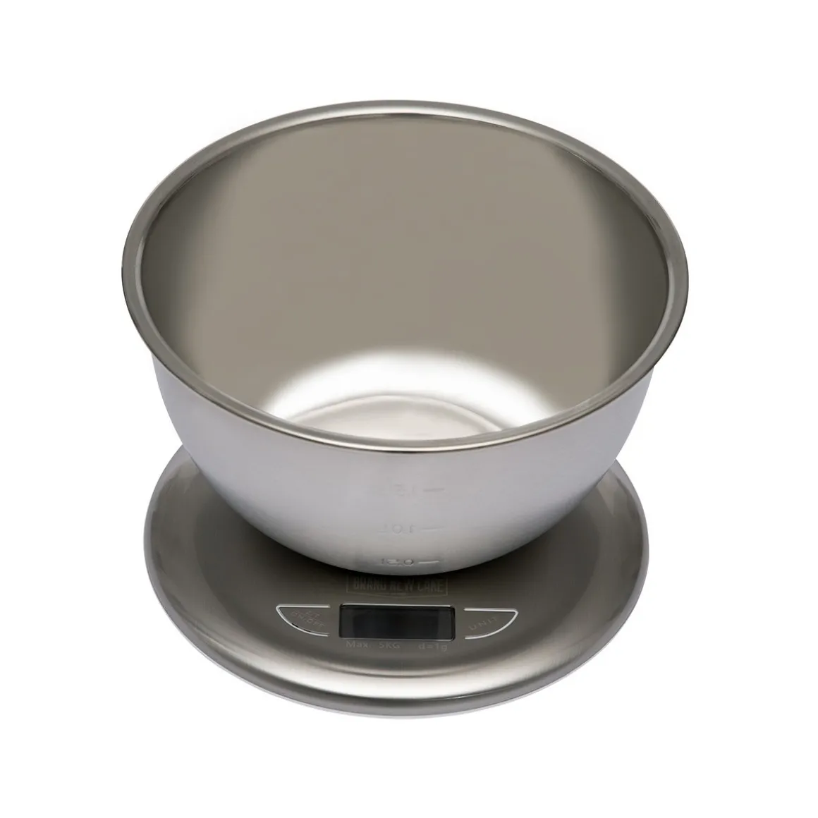 BrandNewCake RVS Keukenweegschaal met kom 5kg / 1g