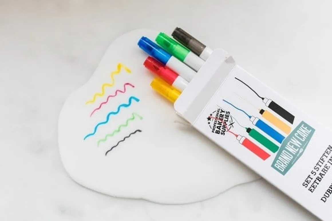 BrandNewCake Stiften eetbare inkt set/5