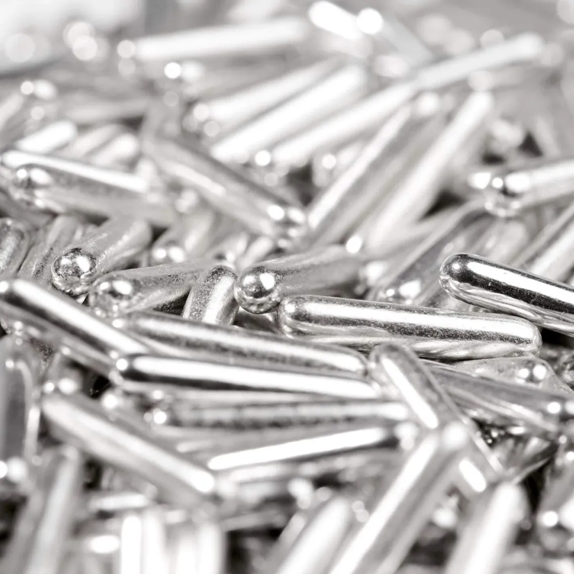 BrandNewCake Sugar Rods Metallic Zilver 80gr.