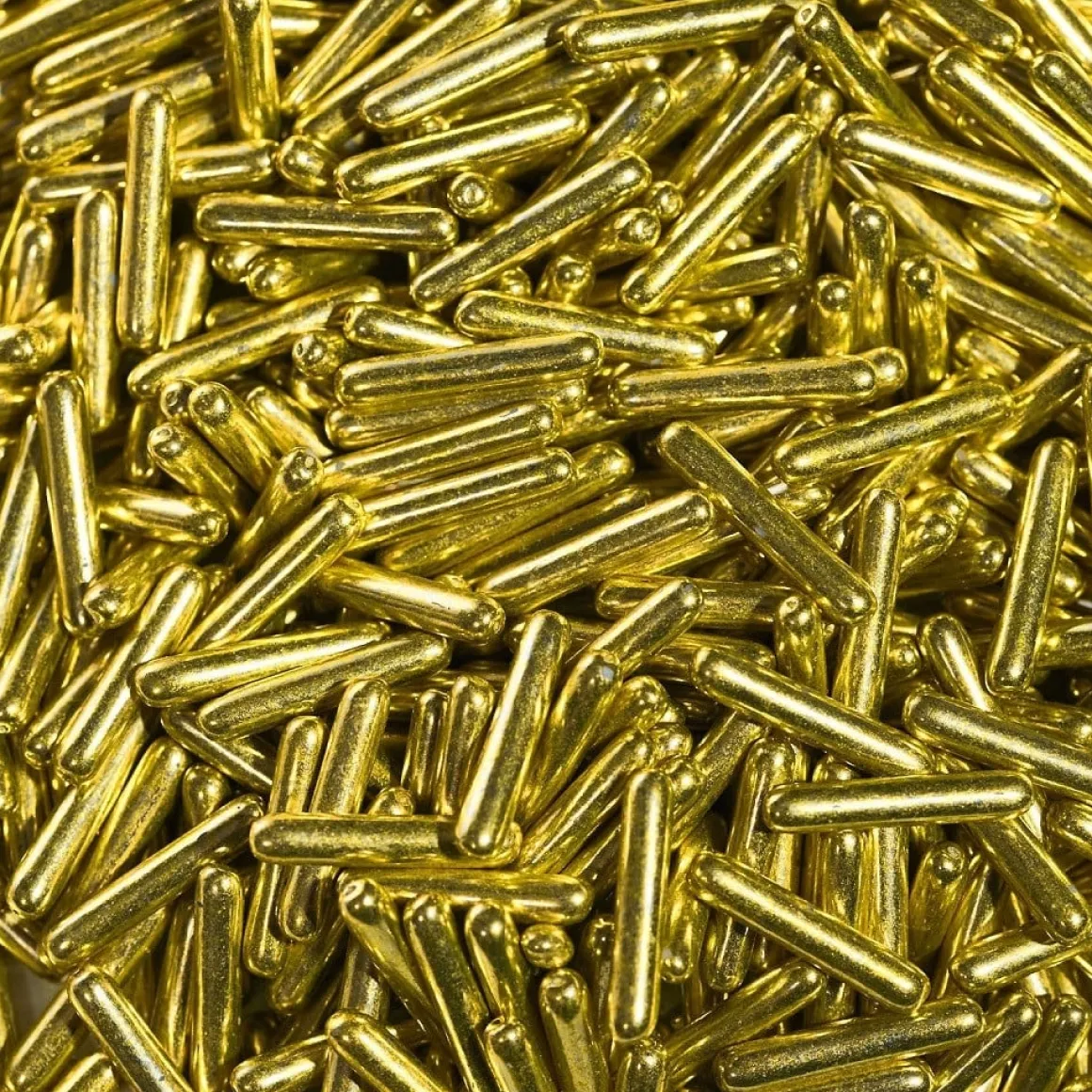 BrandNewCake Sugar Rods Metallic Goudgeel 80gr.