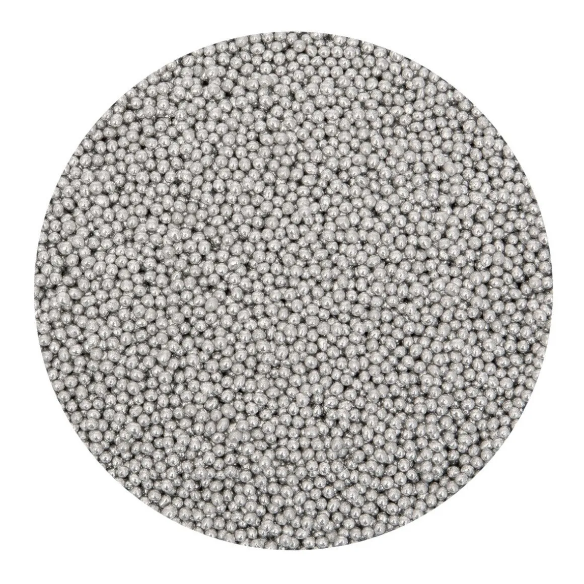 BrandNewCake Suikerparels Metallic Zilver 2mm 80gr.