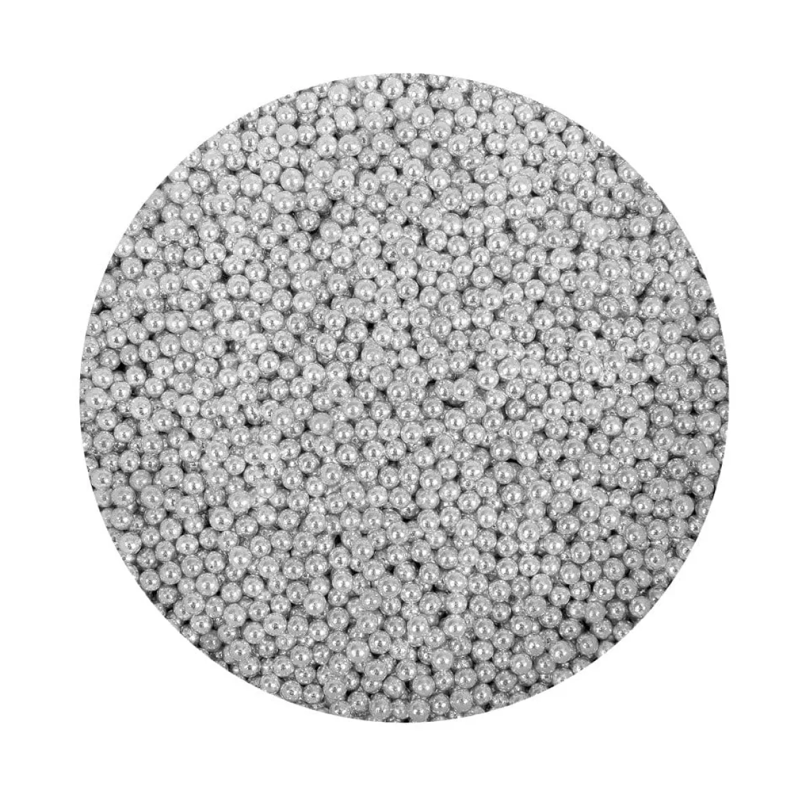 BrandNewCake Suikerparels Metallic Zilver 4mm 80gr.