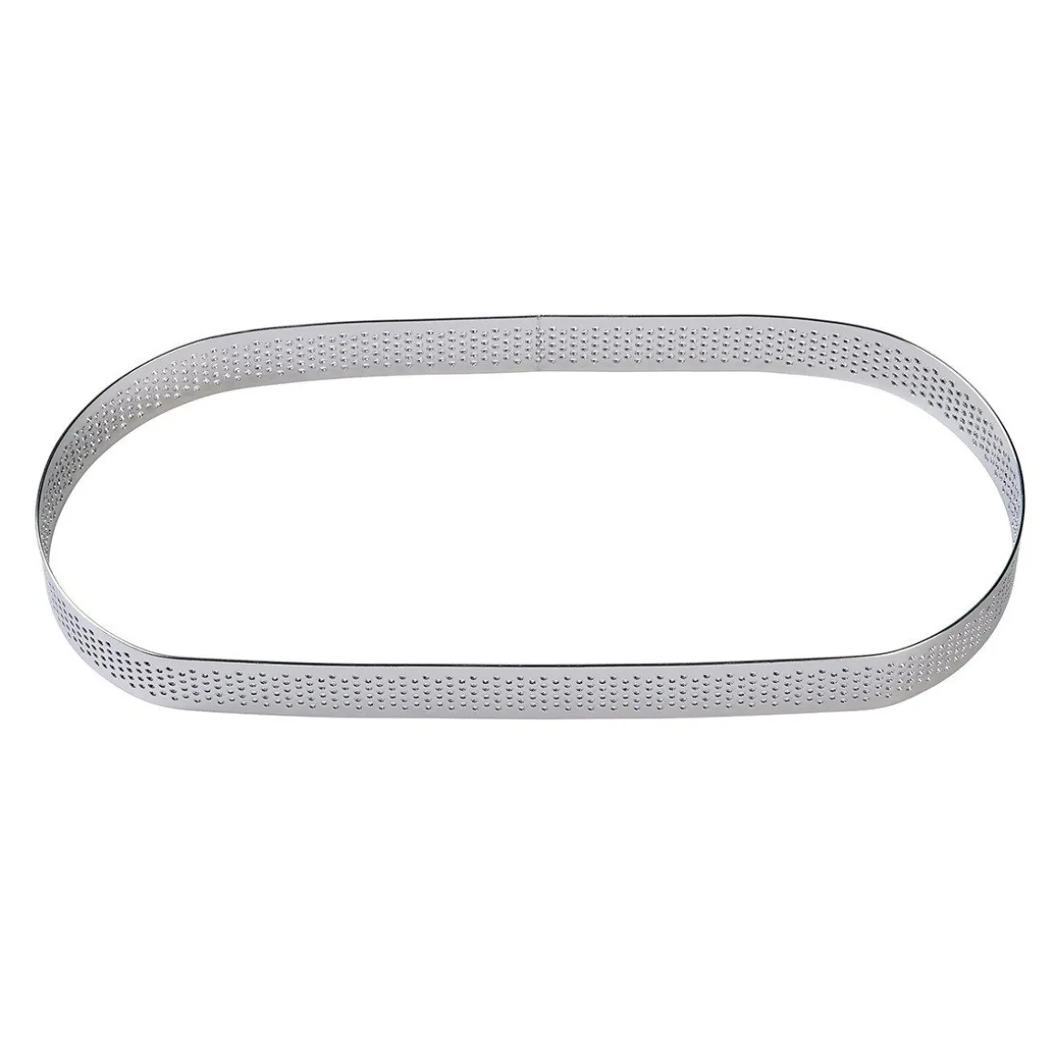BrandNewCake Taartring RVS Ovaal Geperforeerd 22,5x9x2cm