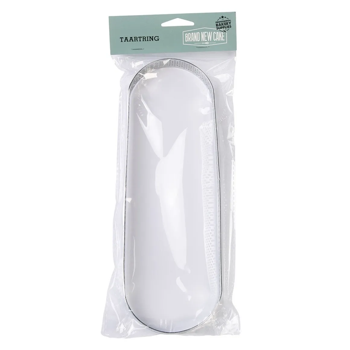 BrandNewCake Taartring RVS Ovaal Geperforeerd 12x3,5x2cm