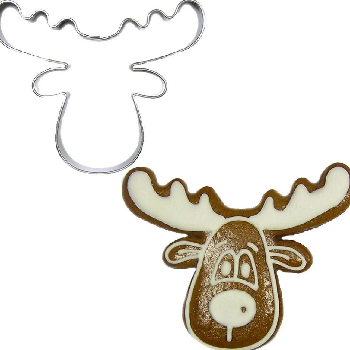BrandNewCake Uitsteker Elandkop RVS 7cm
