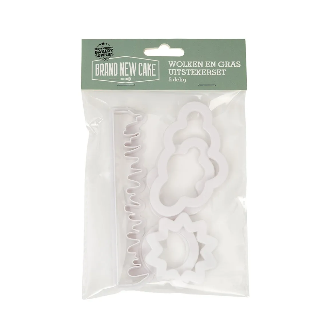 BrandNewCake Wolken & Gras Uitsteker Set/5