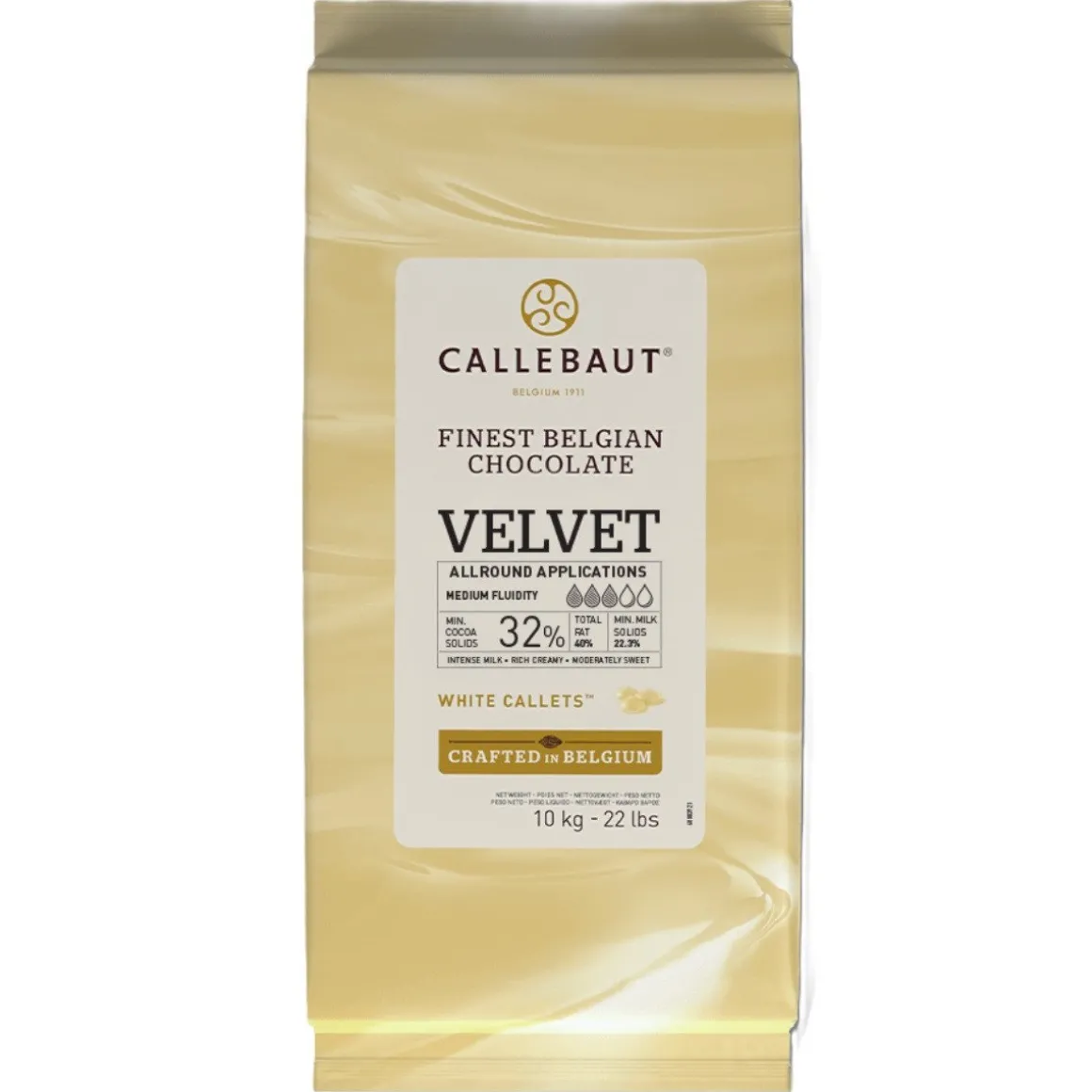 Callebaut Chocolade Callets Wit Velvet (minder zoet) 10kg
