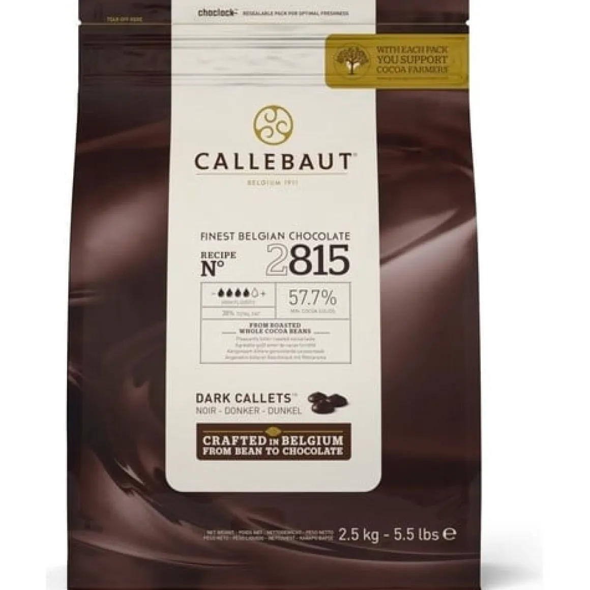 Callebaut Chocolade Callets Puur (Hoge Vloeibaarheid) 2,5 kg
