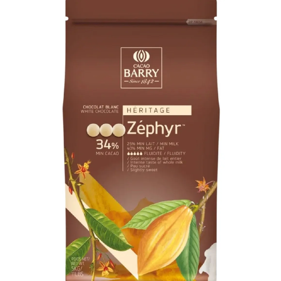 Callebaut Chocolade Callets Wit Zephyr (34%) 5kg