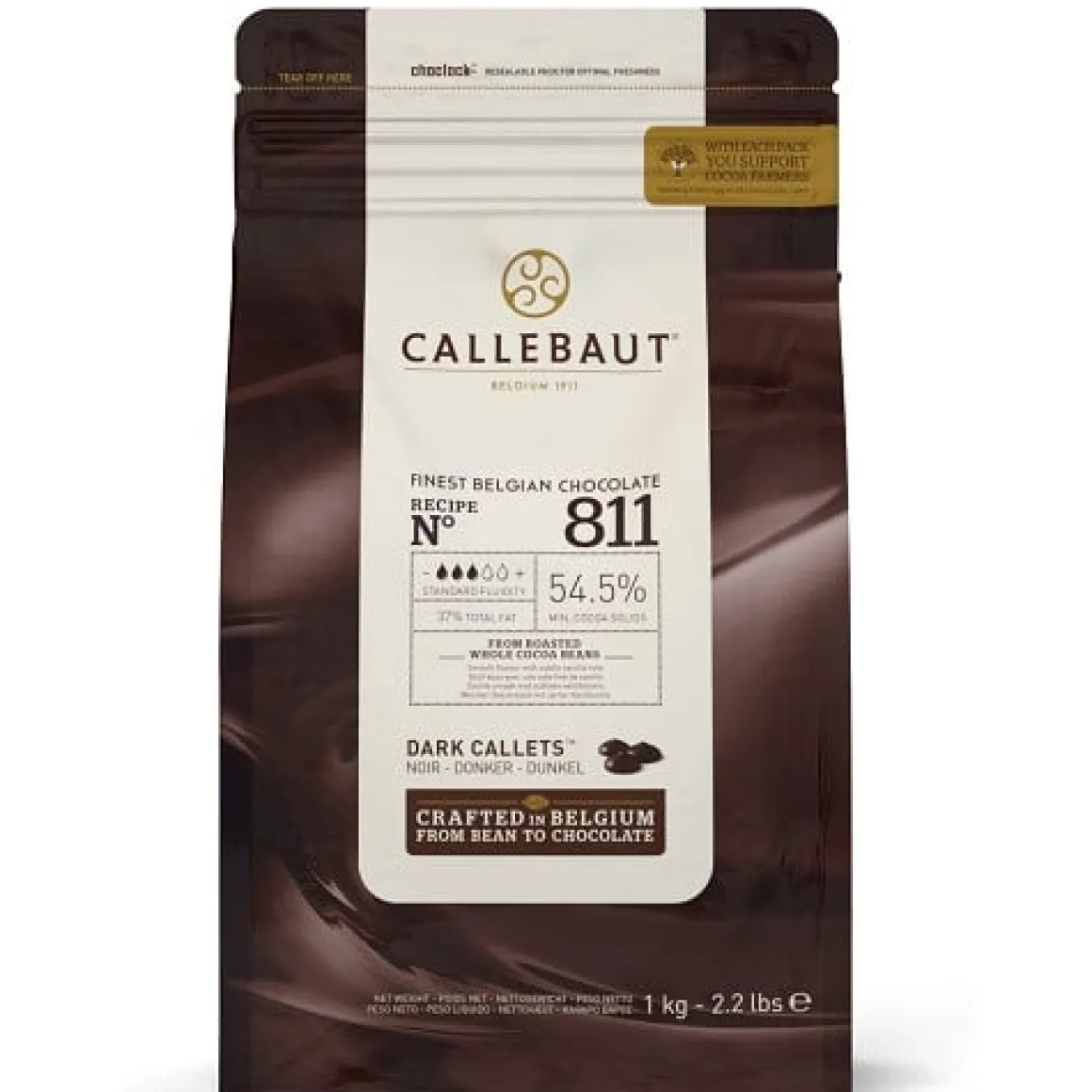 Callebaut Chocolade Callets Puur (811) 1kg