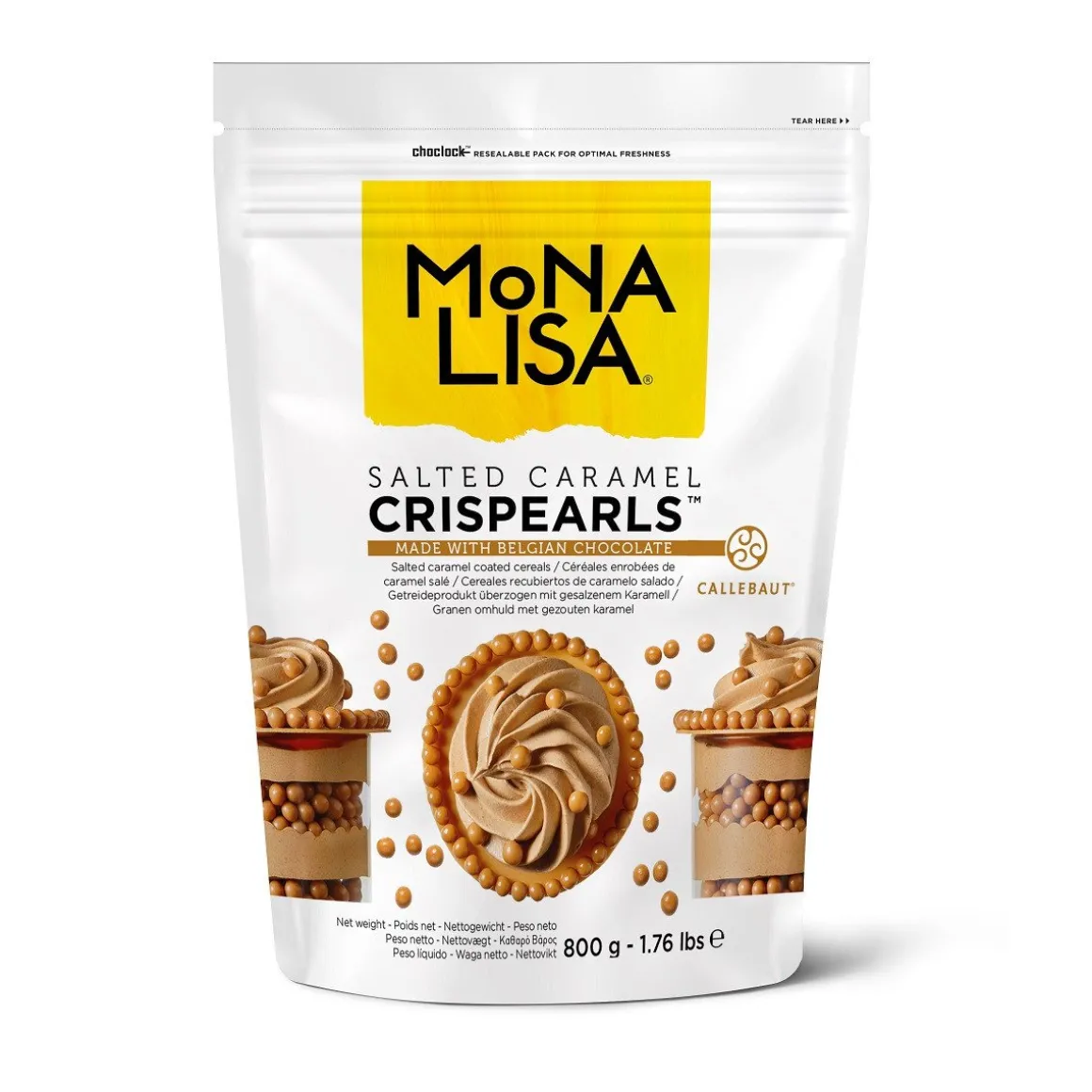 Callebaut Chocolade CrispyPearls, Salted Caramel 800 gram
