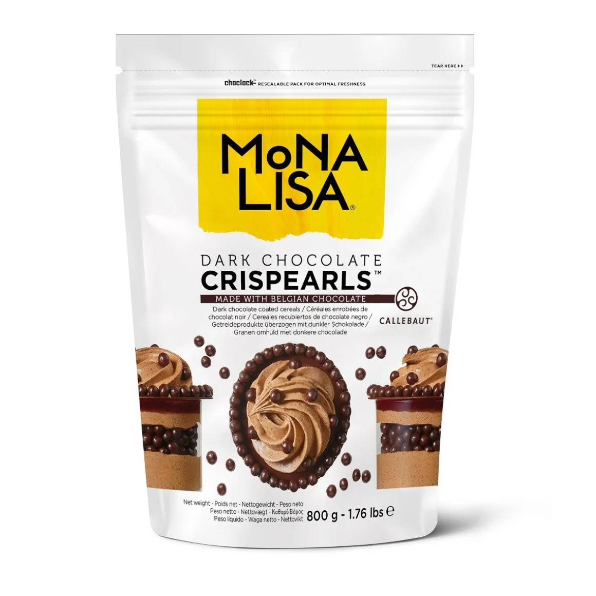 Callebaut Chocolade Crispy Pearls Puur 800 gram