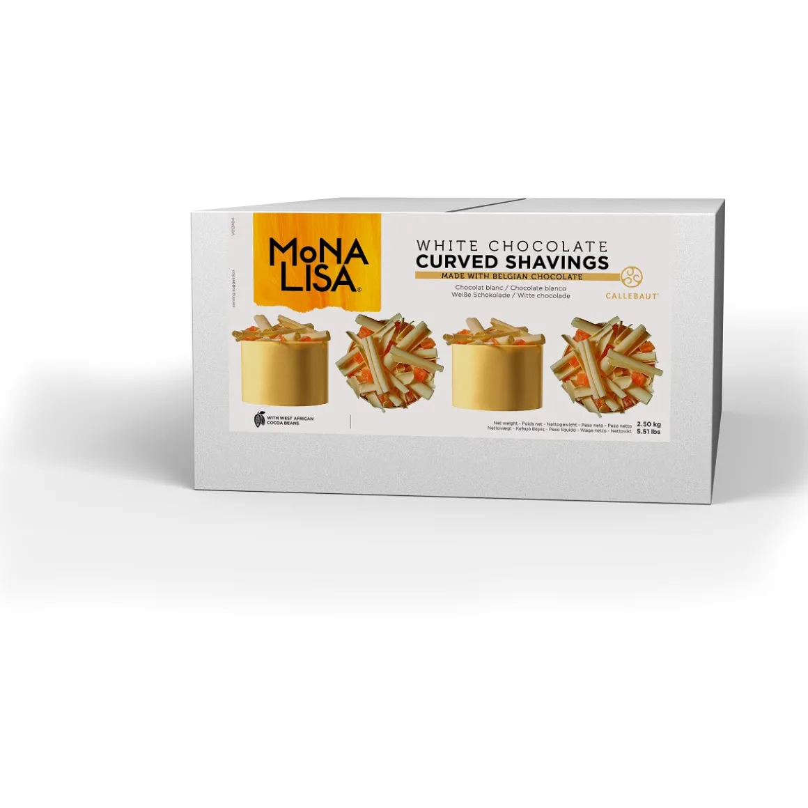 Callebaut Chocolade Curved Schaafsel Wit 2,5kg