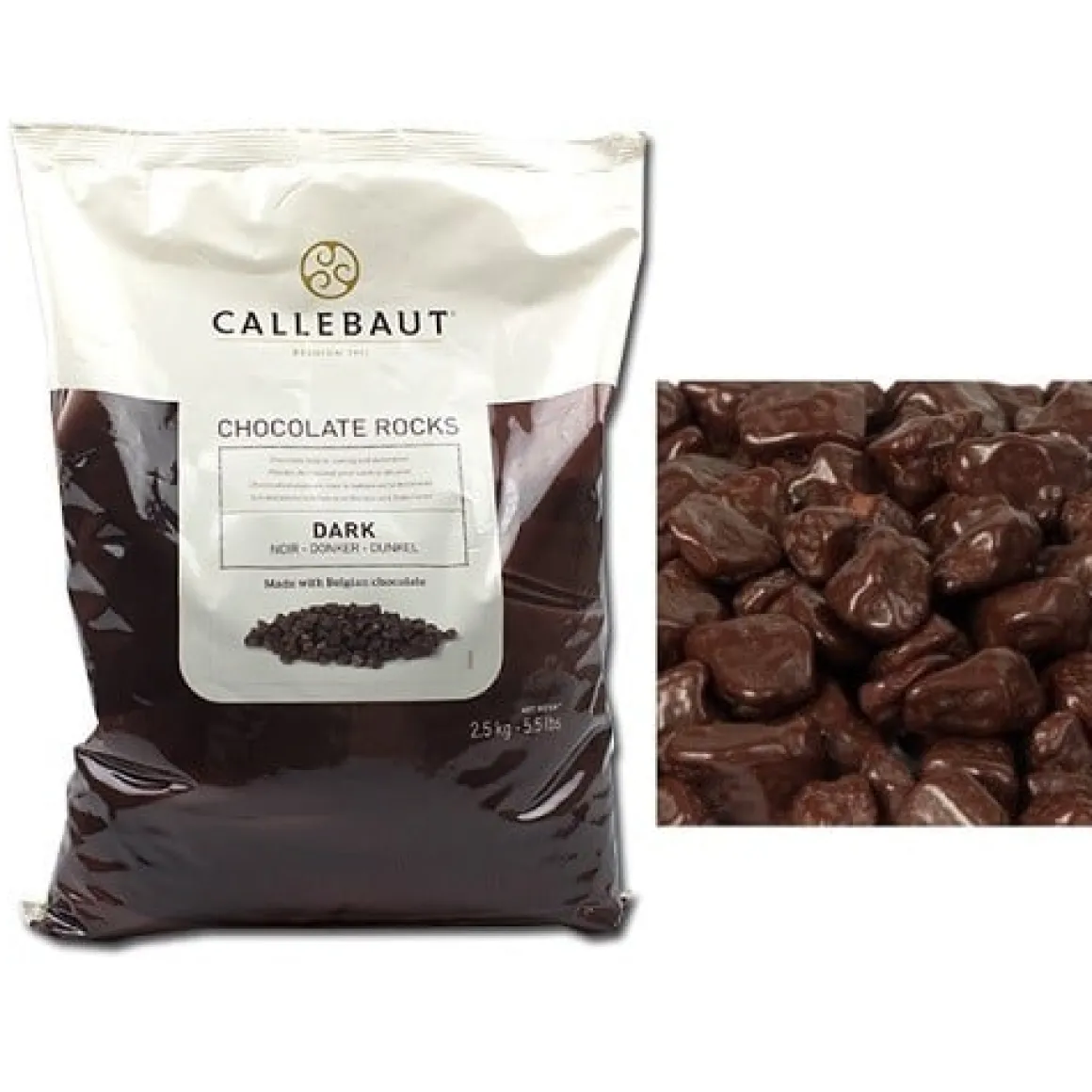 Callebaut Chocolade Mini ChocRocks Puur 2,5 kg