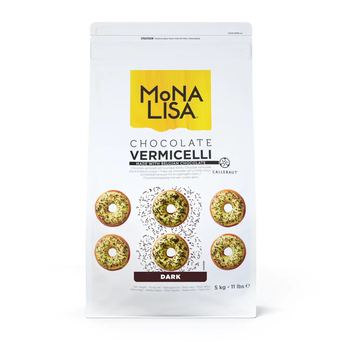 Callebaut Chocolade Vermicelli Puur 5kg