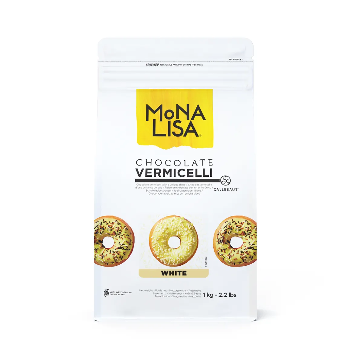Callebaut Chocolade Vermicelli Wit 1kg