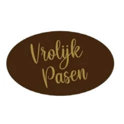 Callebaut Chocoladedecoratie Vrolijk Pasen Ovaal 224st.