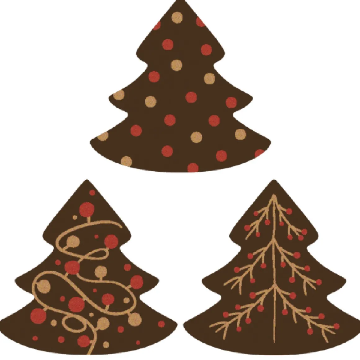 Callebaut Chocoladedecoratie Kerstbomen Assortiment 192st.